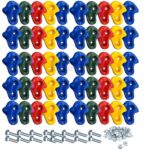 JS Defence 48 Packs Plastic Climbing Holds for Kids & Adults